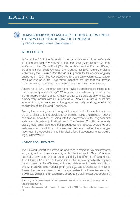 picture Contracts Pdf 203119 | Fidic Update    China Irwin