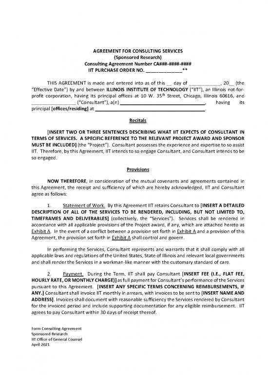 picture Agreement Sample 202314 | Form Consulting Agreement Osrp 04 2021 April Final
