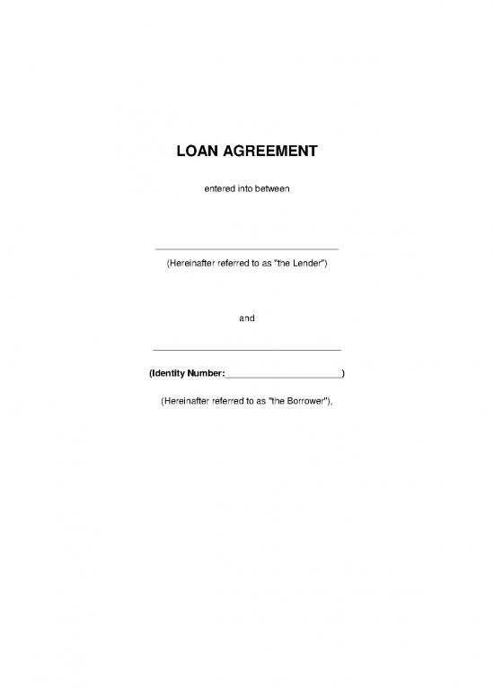 picture Agreement Sample 201429 | Free Loan Agreement
