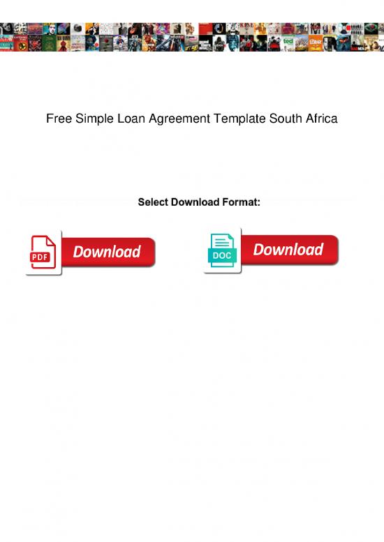 picture Agreement Contract Sample 202374 | Free Simple Loan Agreement Template South Africa