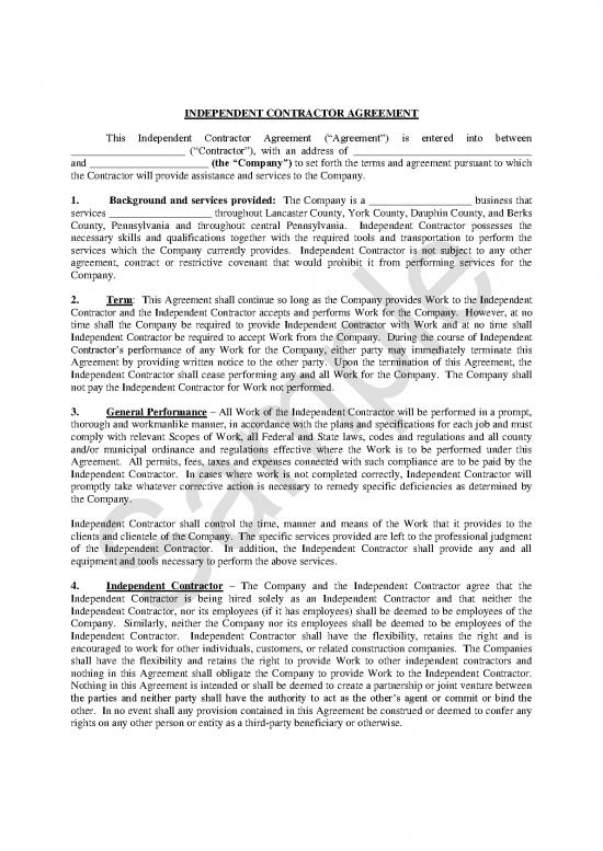picture1_Agreement Contract Sample 201684 | Independent Contractor Agreement Sample