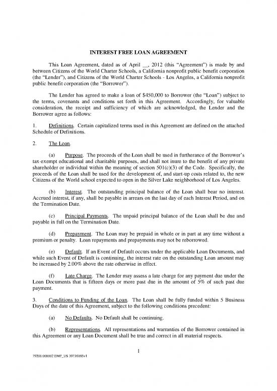 picture1_Agreement Sample 201476 | Interest Free Loan Agreement