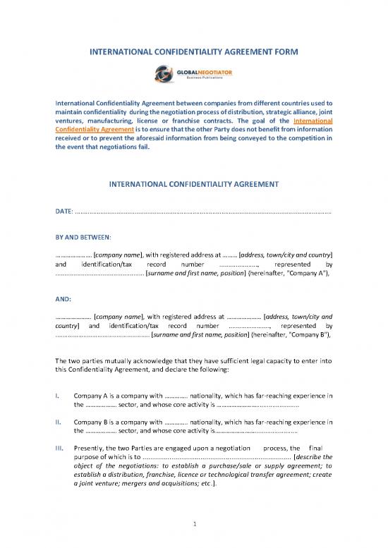 picture_Contracts Pdf 202863 | International Confidentiality Agreement Between Companies Form Example