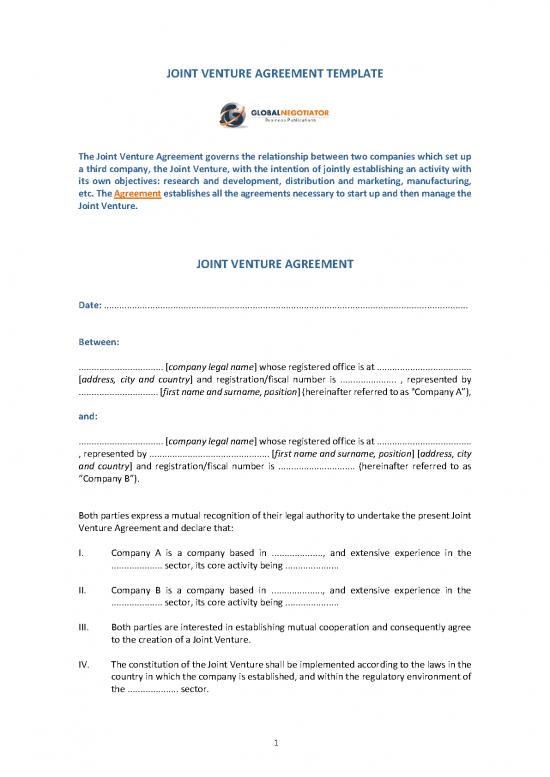 picture1_Agreement Sample 202869 | Joint Venture Agreement Template Sample Uk