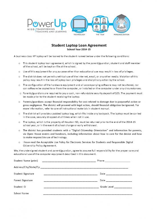 picture Agreement Sample 202945 | Laptoploanagreement