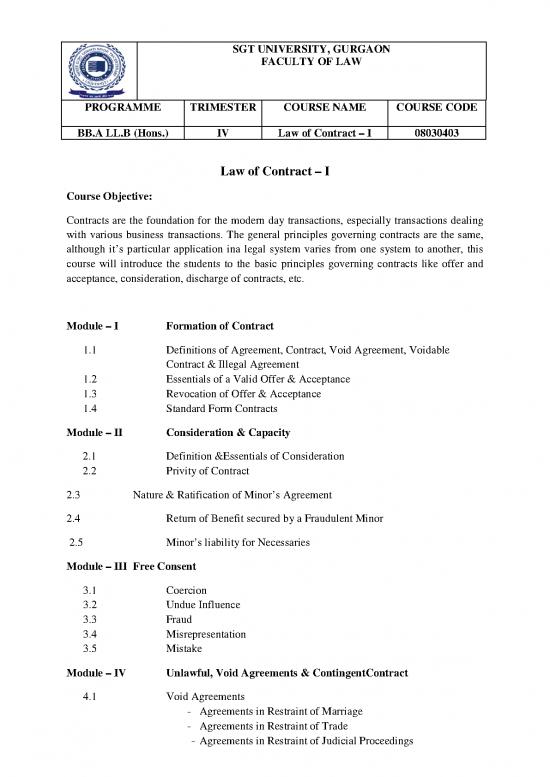 picture Agreement Contract Sample 201839 | Law Of Contract I