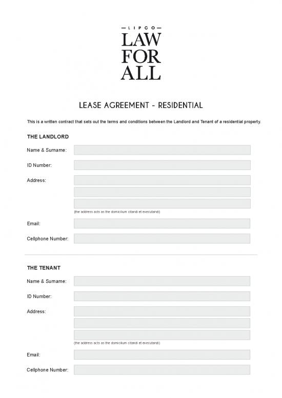 picture Lease Agreement Template 203130 | Lease Agreement Residential October 2019