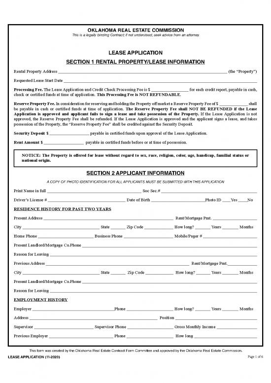 picture Lease Template 201987 | Lease Application