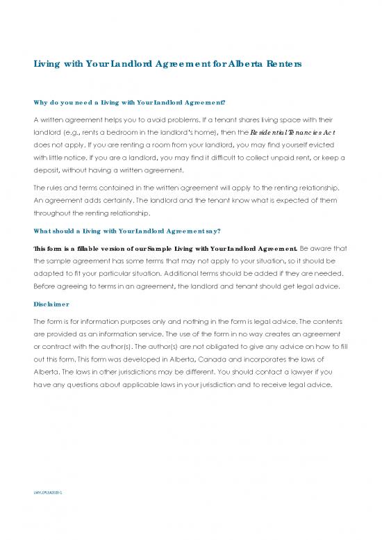 picture Tenant Agreement Template 202631 | Livingwithyourlandlordfillable