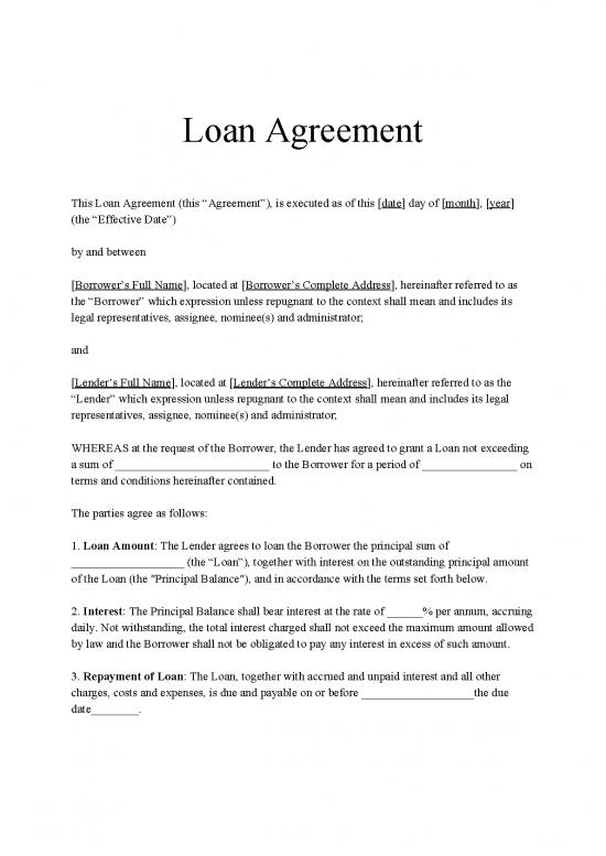 picture1_Agreement Sample 201477 | Loan Agreement Template