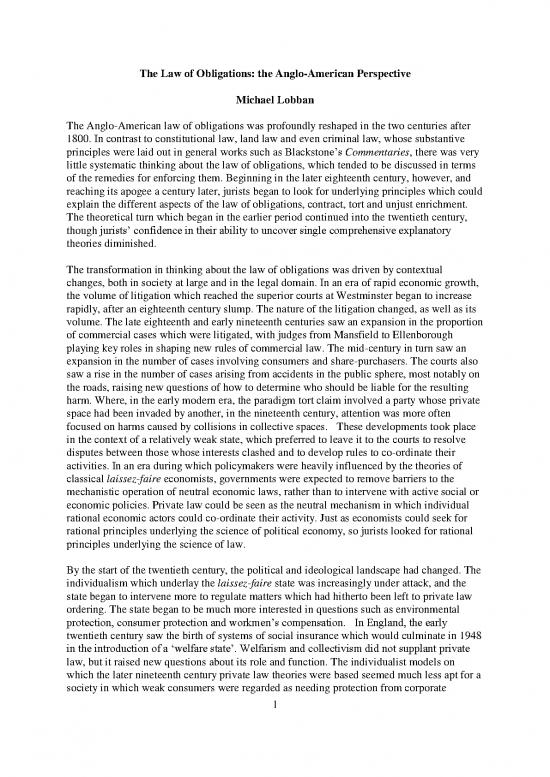 picture_Law Of Contract Pdf 201584 | Lobban Obligations Final Submitted Version