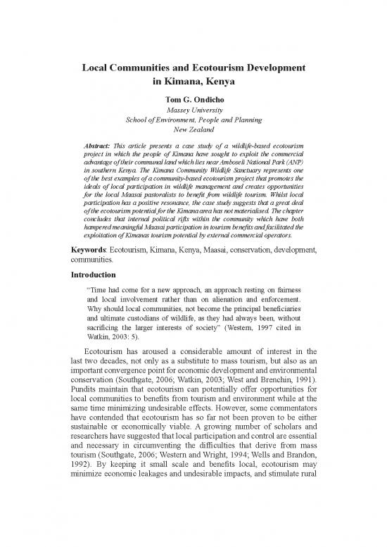 picture1_Tourism Pdf 201227 | Local Communities And Ecotourism Development In Kenya