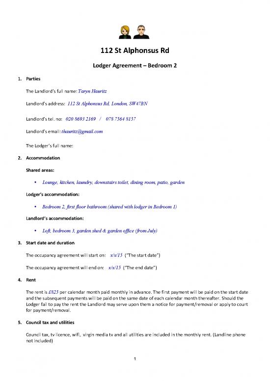 picture1_Agreement Sample 201424 | Lodger Agreement Template   Bed 2