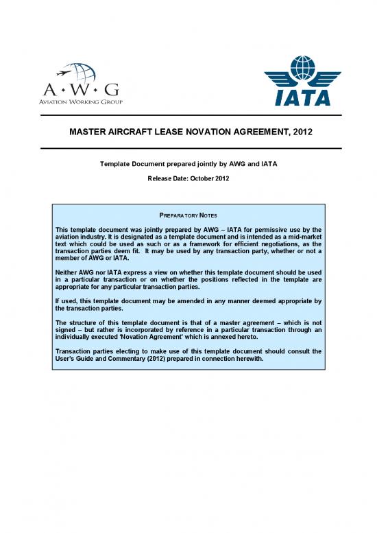 picture Lease Agreement Pdf 201319 | Master Aircraft Lease Novation Agreement