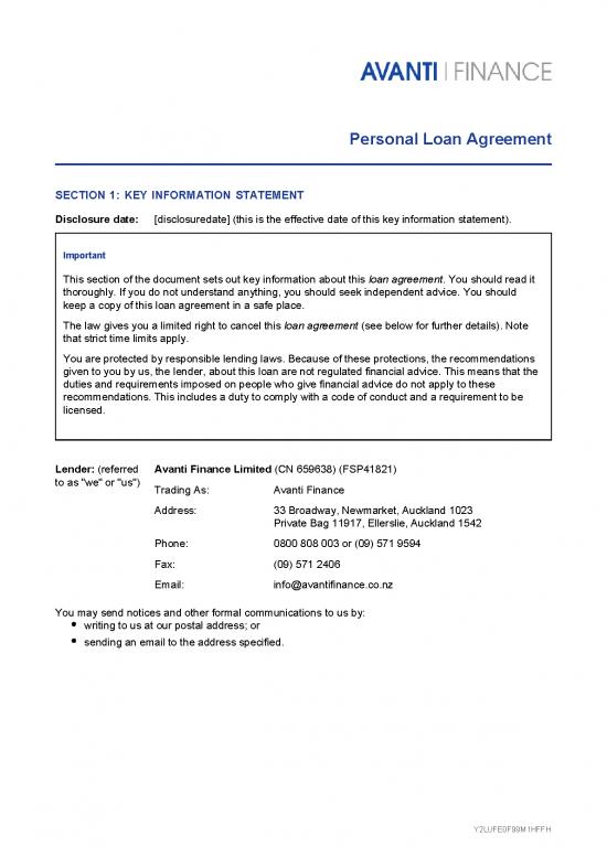 picture1_Agreement Sample 202444 | Non Property Loan Contract Including General Terms