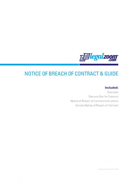 picture Contract Template Pdf 203170 | Notice Of Breach Of Contract
