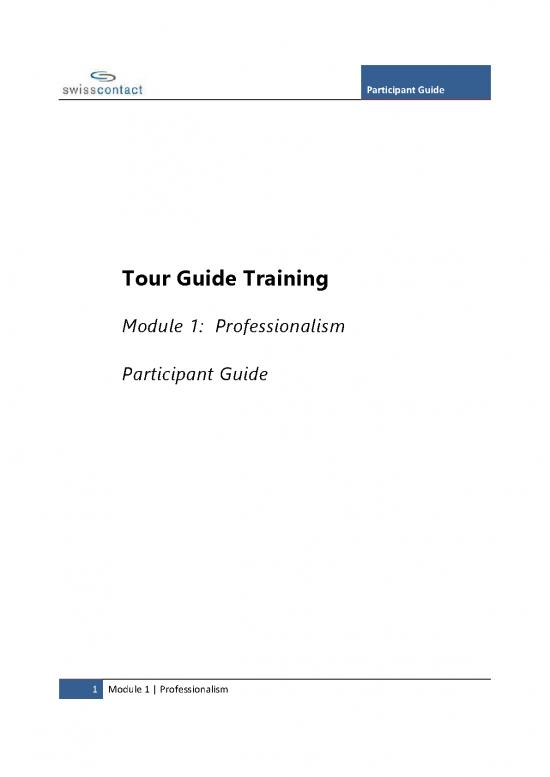 picture Tourism Pdf 201214 | Participant Guide Mod 1 Print Version