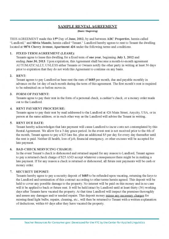 picture Lease Agreement Template 202612 | Pdf 1050g Sample Rental Agreement Basic Beginning Renting An Apartment Or House