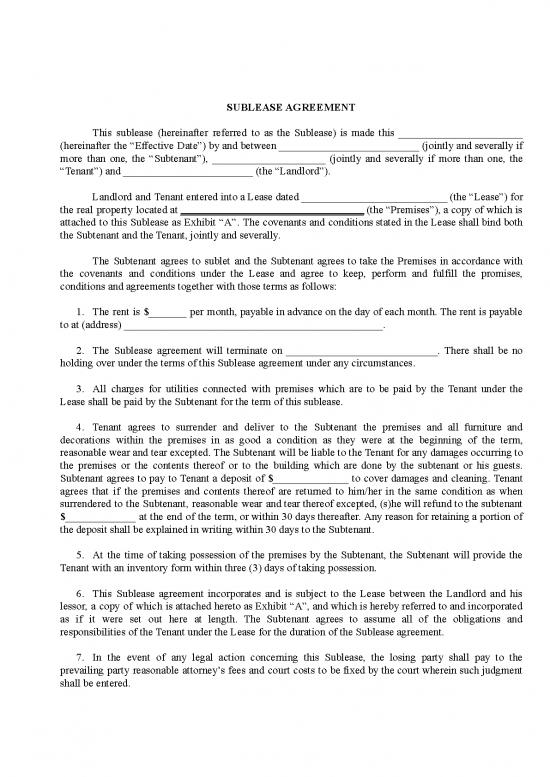 picture_Lease Agreement Template 202102 | Pdf Template Residential Sublease Agreement Template