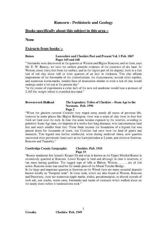 picture Geology Pdf 200936 | Prehistoric And Geological Runcorn