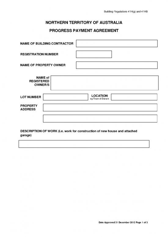 picture Agreement Contract Sample 201966 | Progress Payment Agreement