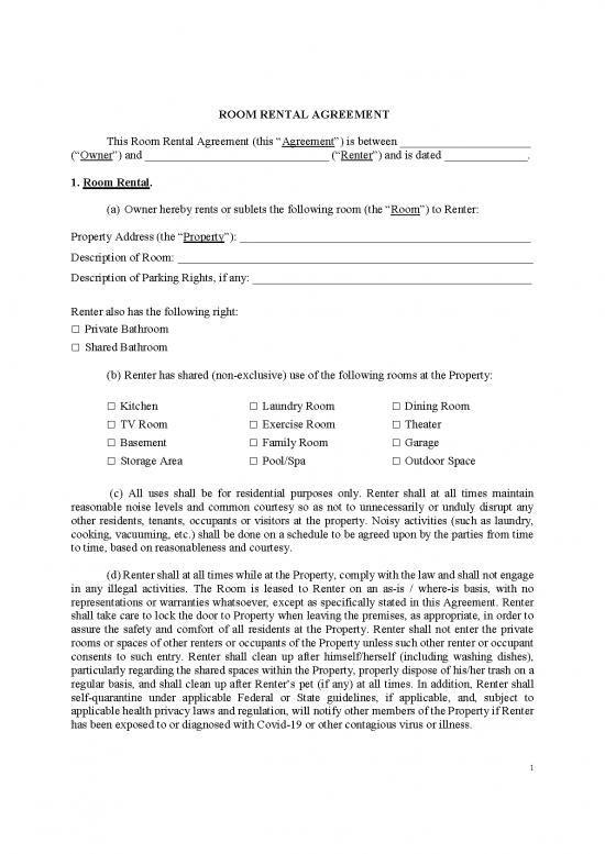picture1_Rental Agreement Pdf 201661 | Room Rental Agreement Form