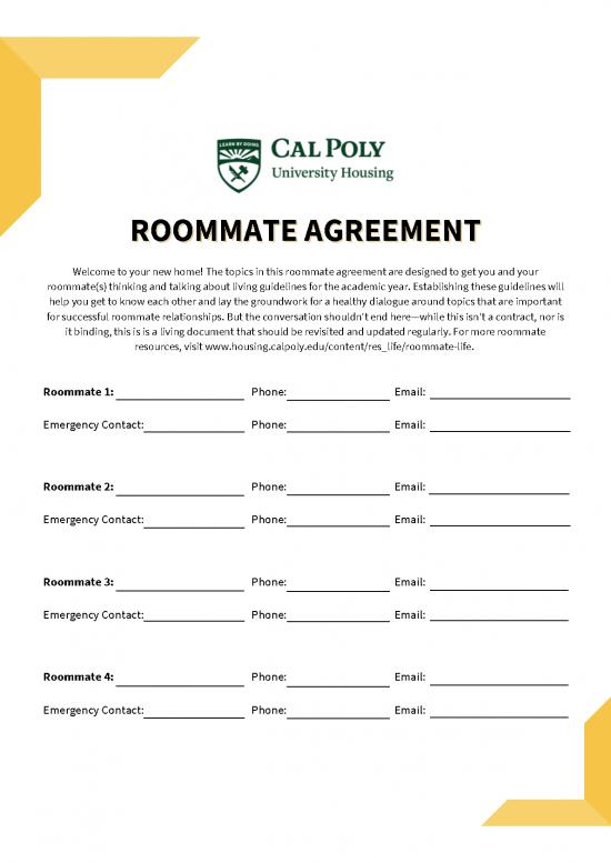 picture_Agreement Contract Sample 201450 | Roommate Agreement 0