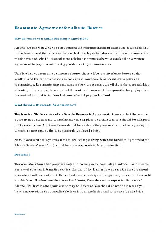 picture Lease Agreement Template 202632 | Roommateagreementfillable