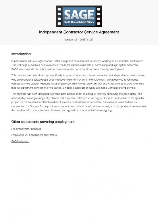 picture Agreement Contract Sample 202725 | Sage Independent Contractor S Agreement V1