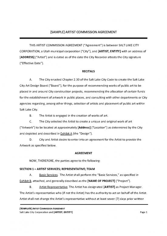 picture1_Agreement Sample 202119 | Sample Artist Commisioned Work Agreement 2
