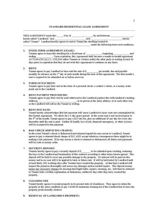 picture Lease Agreement Template 202146 | Sample Lease Agreement Template 2
