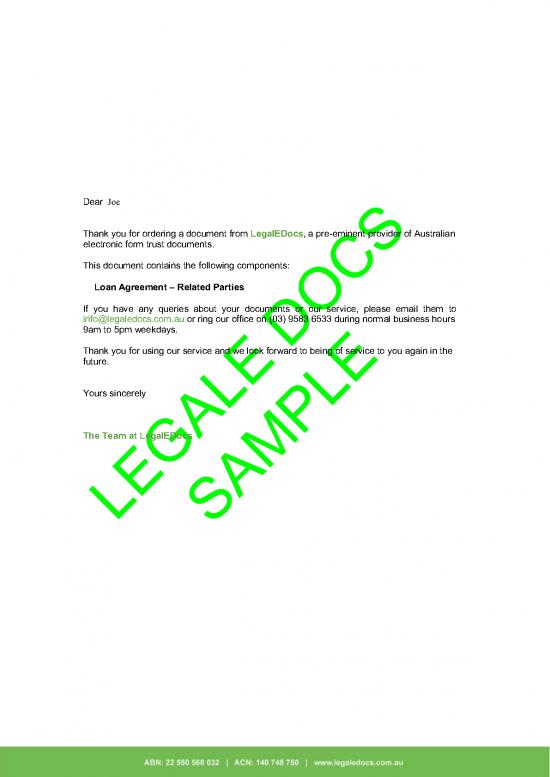 picture Agreement Form 203161 | Sample Loan Agreement Related Parties