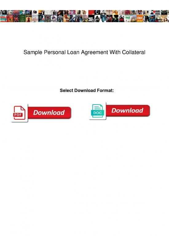 picture Loan Agreement Template 202304 | Sample Personal Loan Agreement With Collateral