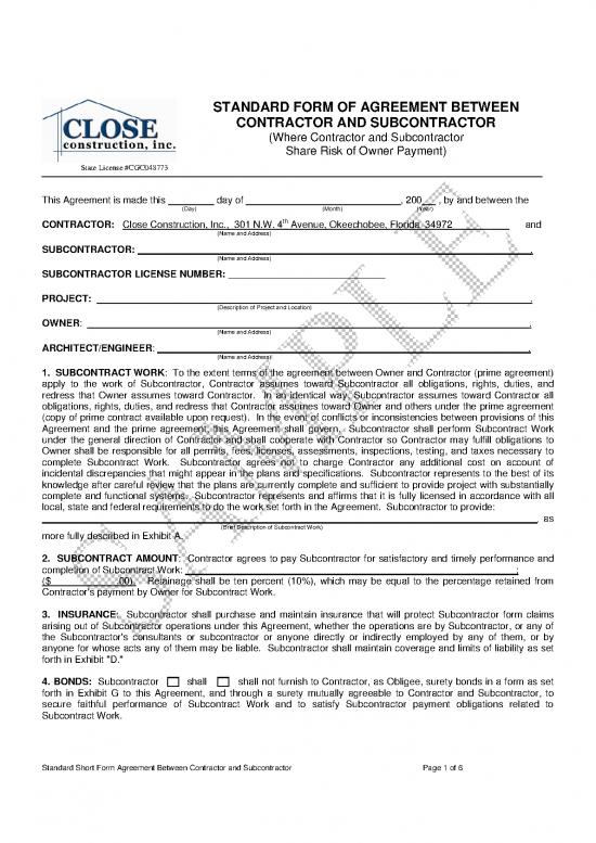 picture1_Agreement Contract Sample 202352 | Samplesubcontractagreement