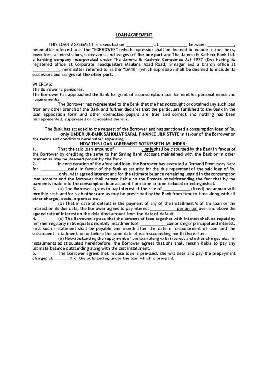 picture Agreement Form 203066 | Saral Loan Agreement