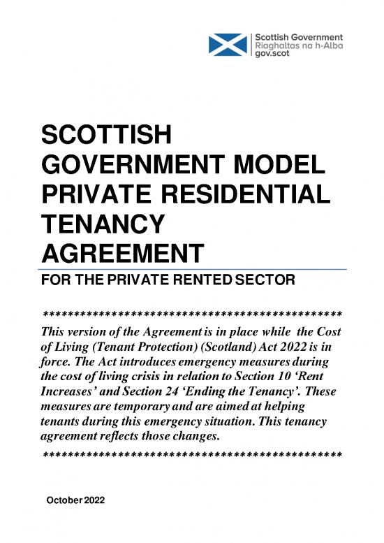 Tenant Agreement Template 202884 Scottish Government Model Private   Gbr1 Scottish Government Model Private Residential Tenancy Agreement 