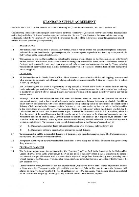 picture1_Agreement Sample 201308 | Tarco Std Supply Agreement 20150821