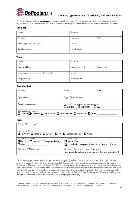 picture Lease Agreement Template 201346 | Tenancy Agreement Furnished Or Unfurnished Room Bopoolen 2020