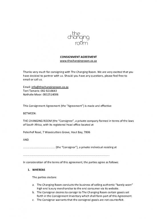 picture1_Agreement Sample 202242 | The Changing Room Consignment Agreemt