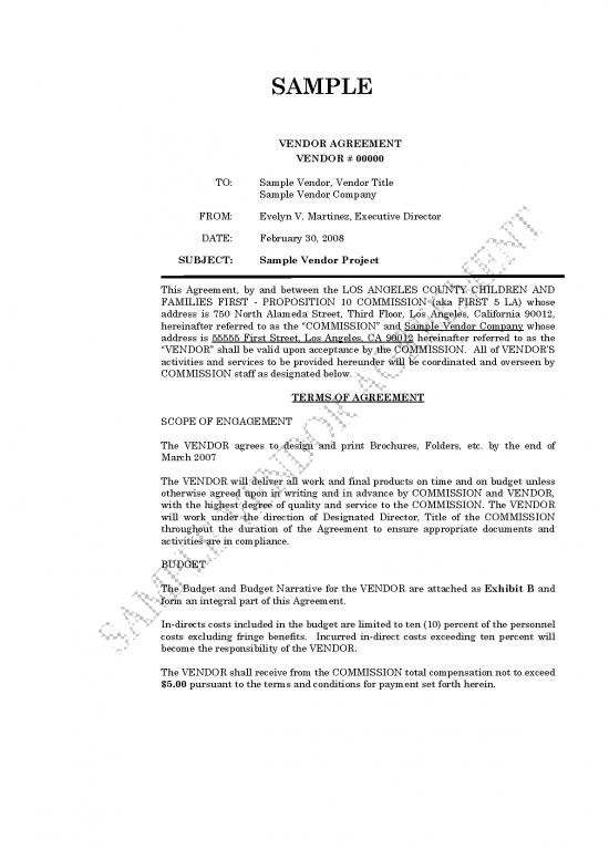 picture Commission Agreement Template 202808 | Vendoragreement3 07pdf