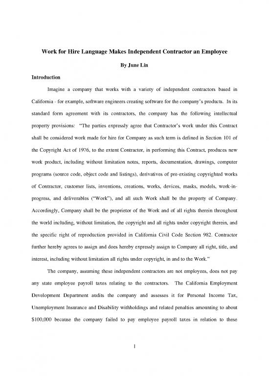 picture1_Agreement Contract Sample 201969 | Work For Hire Language 2