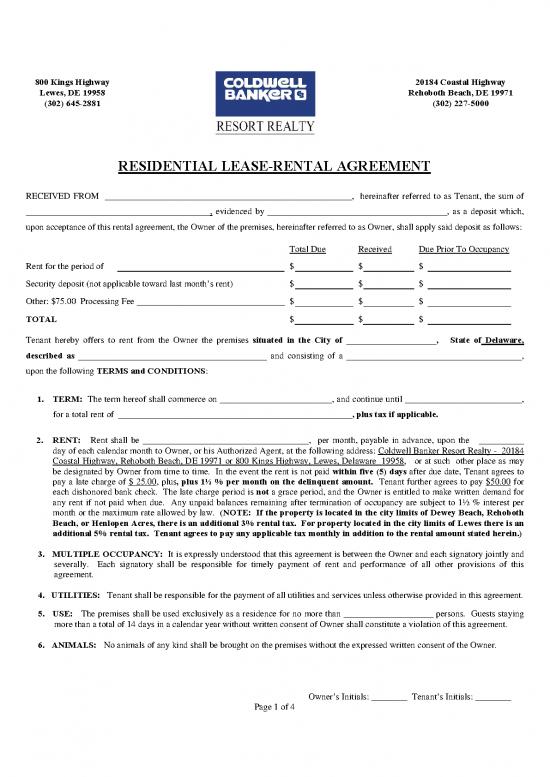 picture Lease Agreement Template 202532 | Year Round Lease Agreement