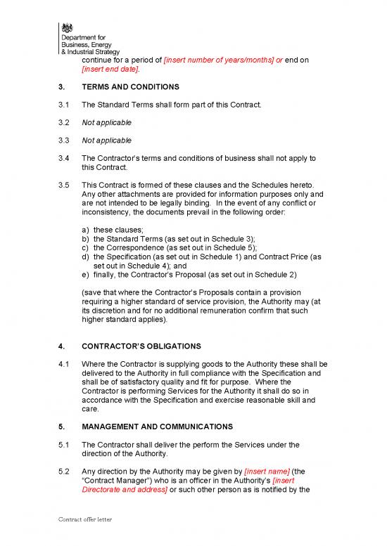 Contract Template Pdf 201286 | Beis Contract Offer Letter Template