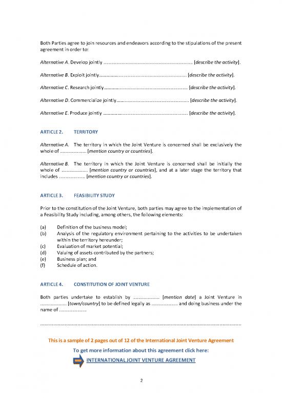 Joint Venture Agreement Pdf 202859 | International Joint Venture ...