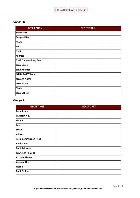 Agreement Sample 203140 Paymaster Agreement Template