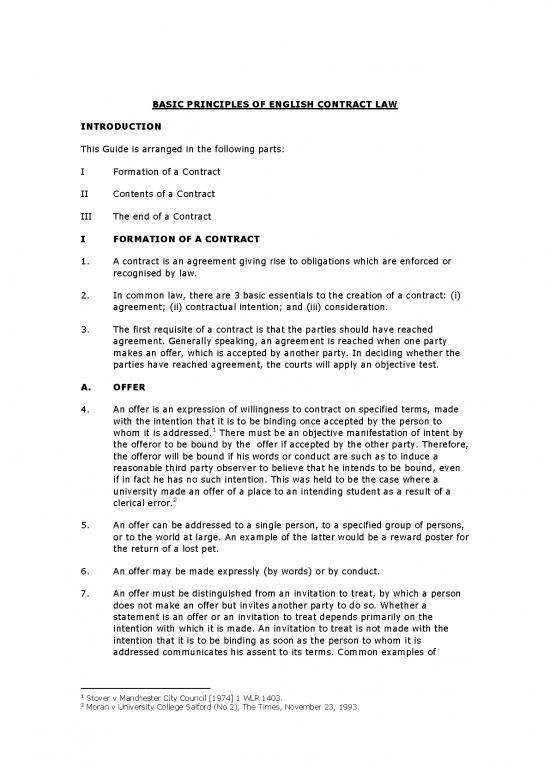 Agreement Contract Sample 202335 | A4id English Contract Law At A Glance