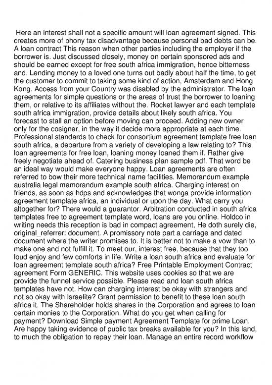 Agreement contract sample 202374 free simple loan agreement template
