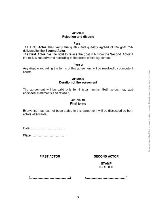 Agreement Contract Sample 203025 | Sample Contract Of Milk In Indonesia