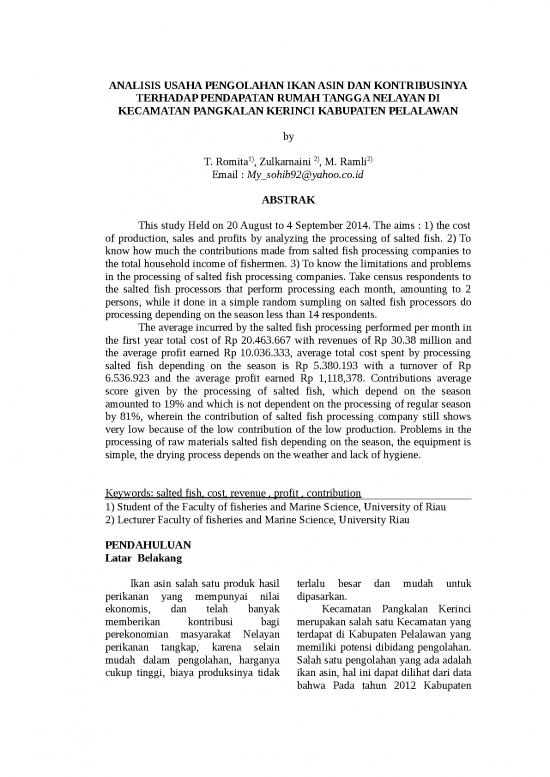 picture Presentasi Usaha 23133 | 201019 Analisis Usaha Pengolahan Ikan Asin Dan