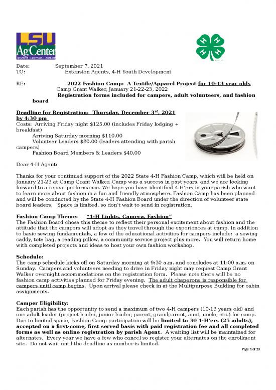 picture 2022 Agent Letter Fashion Camp Combined With Registration Formsdocx